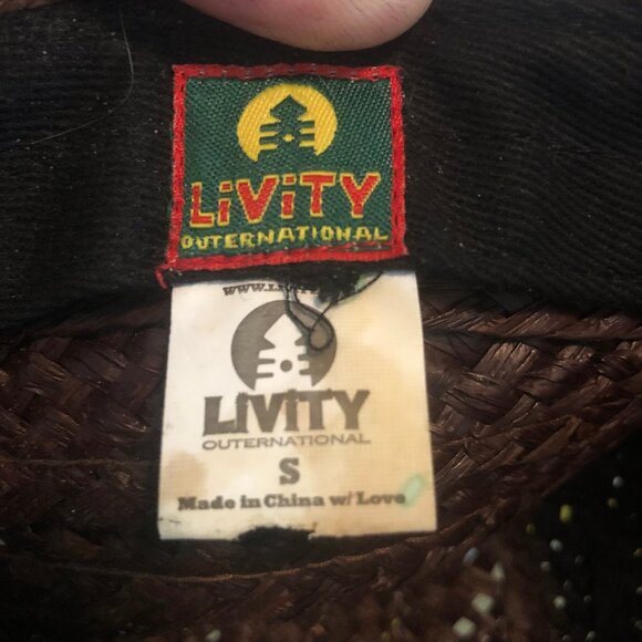 Livity Outernational Brown Woven Straw Hat w/ Olive Ribbon – Boutique Fall & Hol main image 3